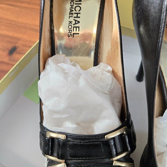 EEUC Michael Kors Prescott Open toe leather sandals size 7 - Picture 7 of 7